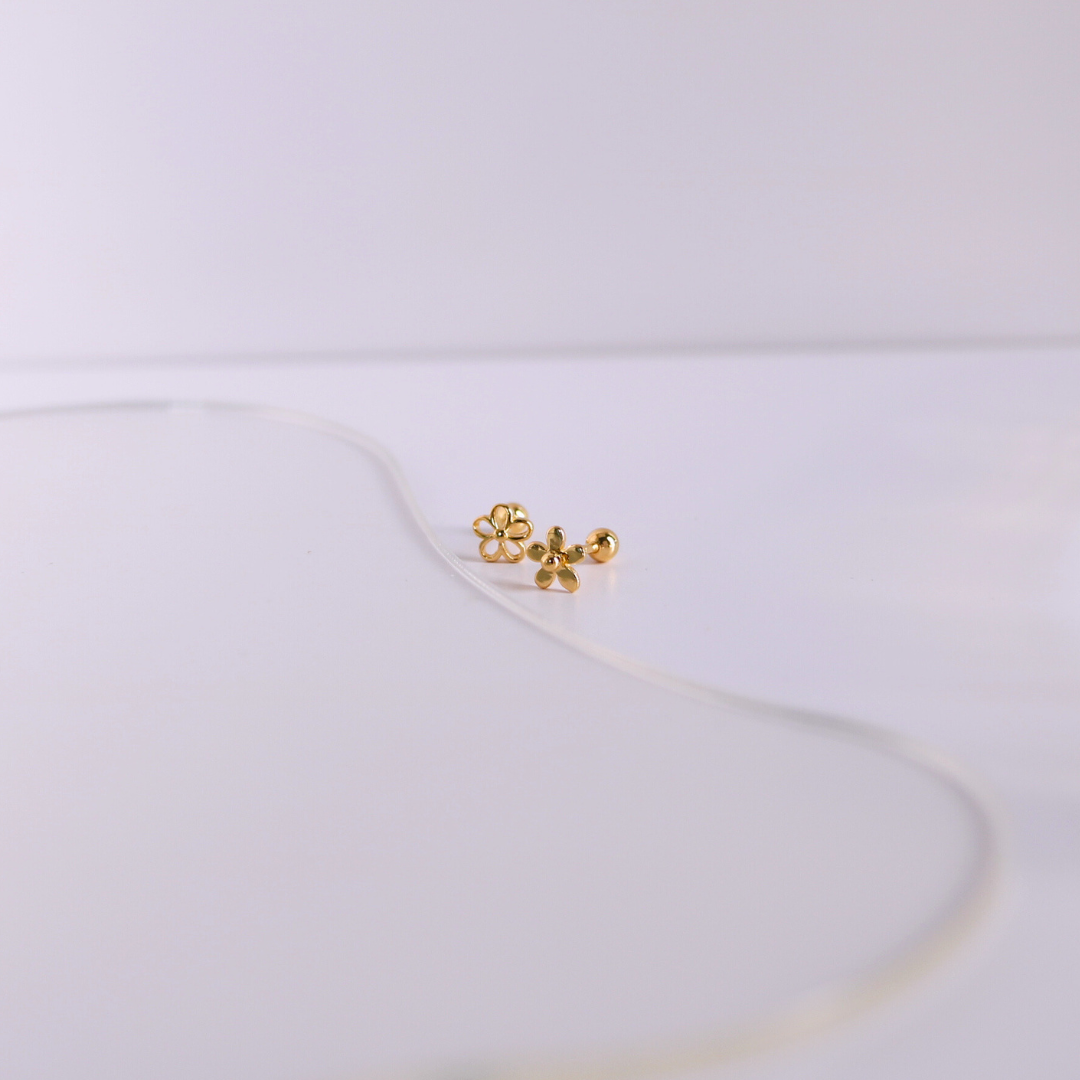Delicate petal piercing