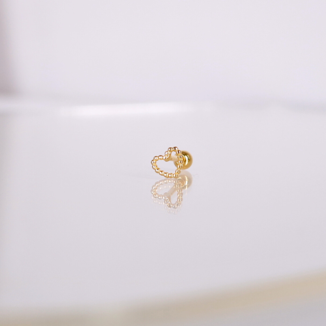 Love beaded piercing