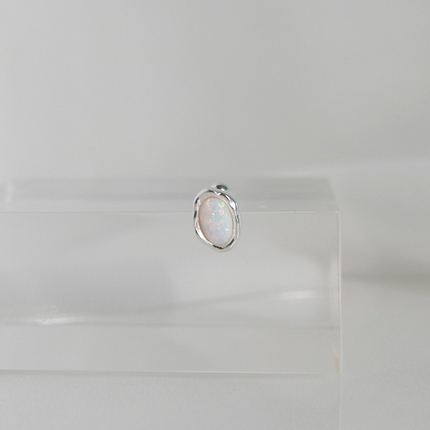 Celestial glow opal piercing