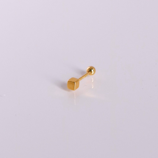 Golden cube piercing