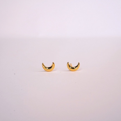 Crescent moon studs