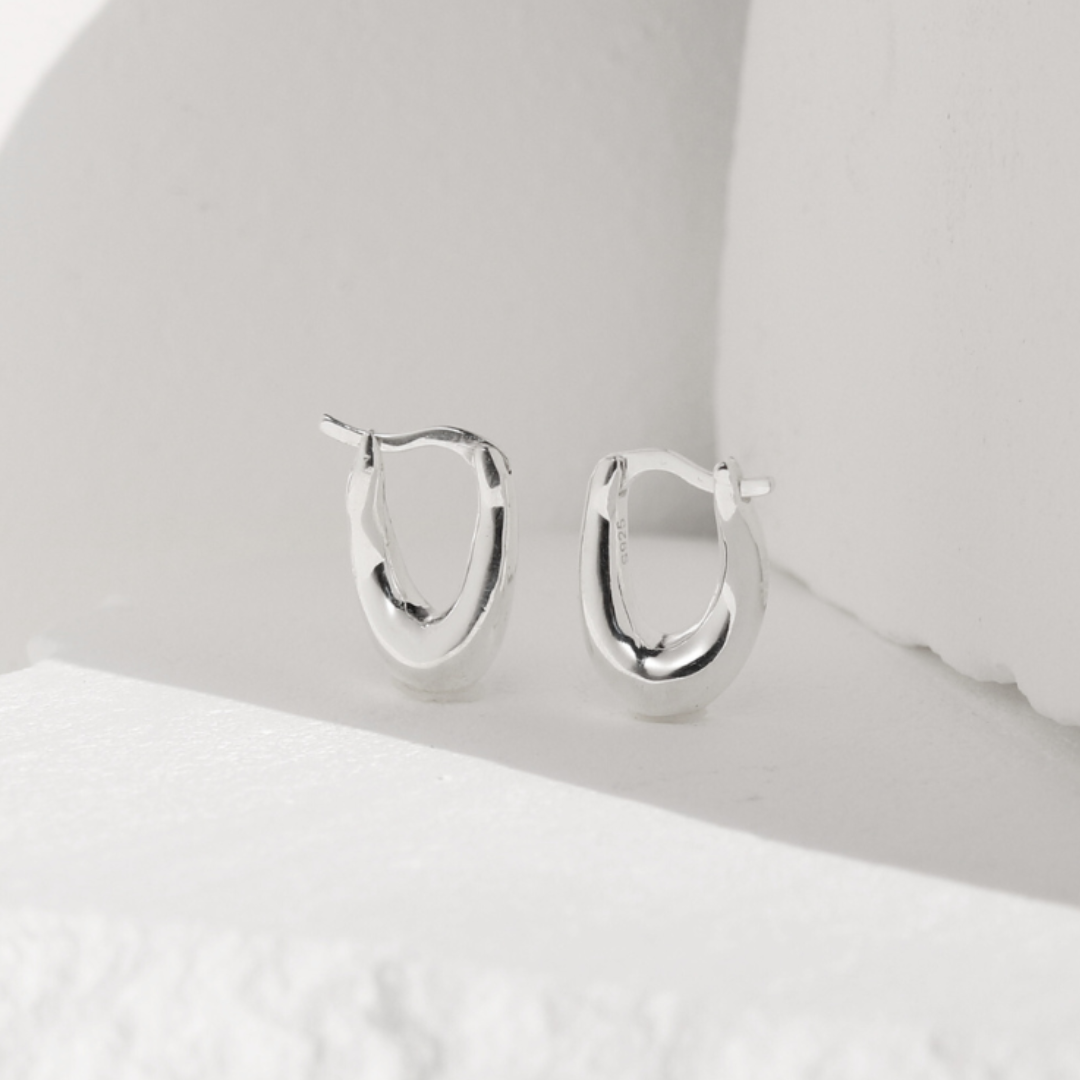 Eclipse hoop earrings