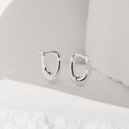 Eclipse hoop earrings