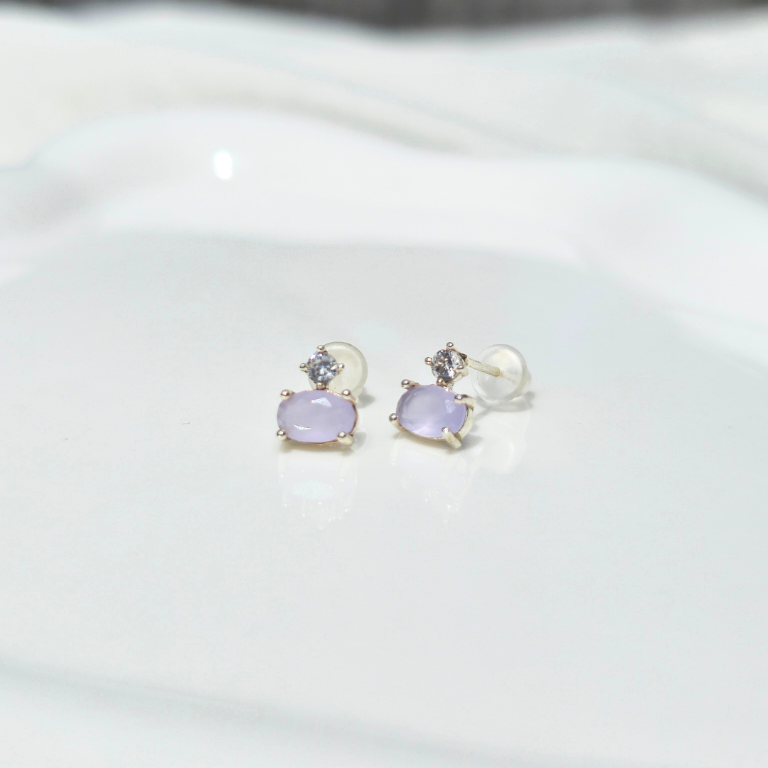 Lavender mist studs