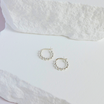 Beaded circle earrings