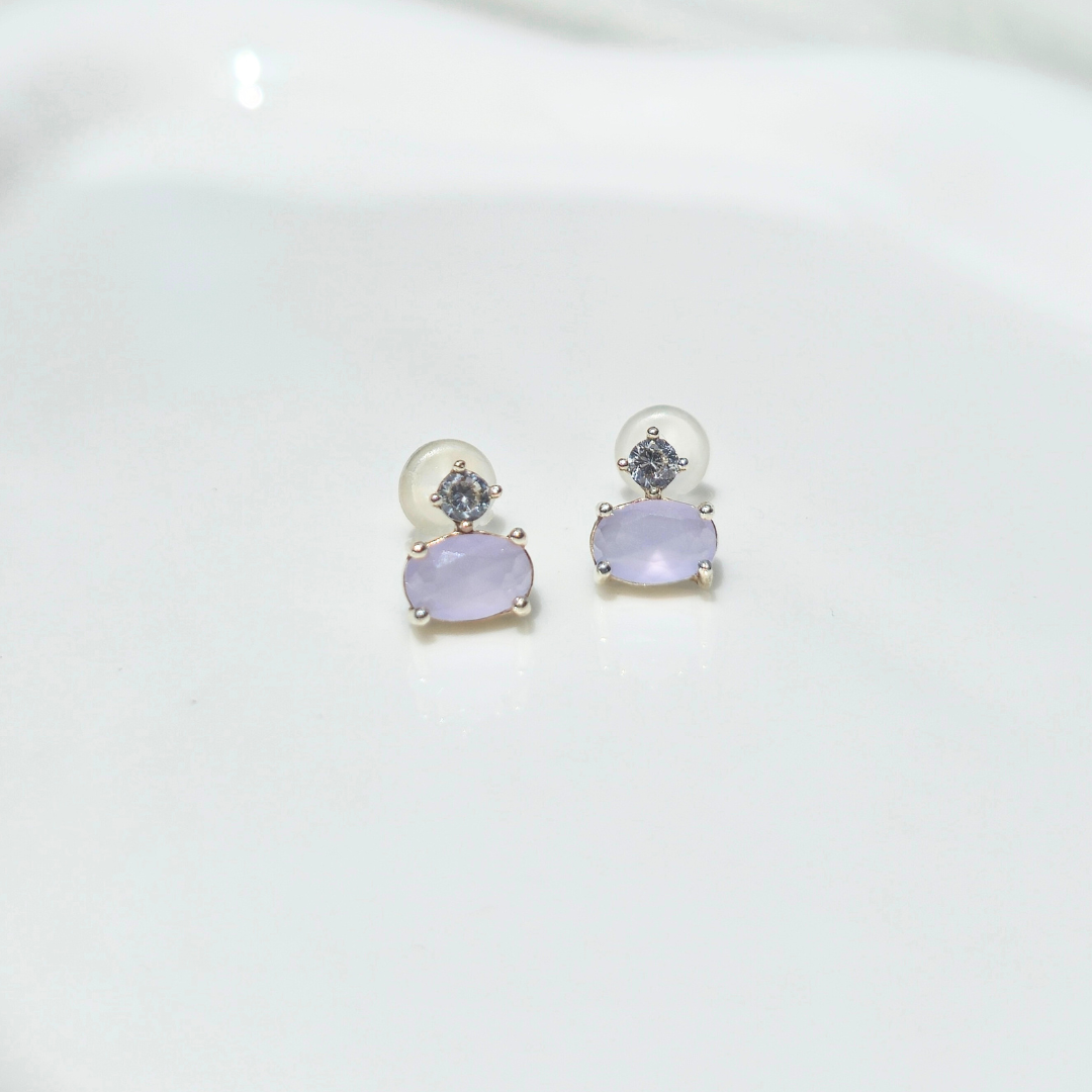 Lavender mist studs