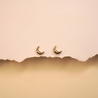 Crescent moon studs