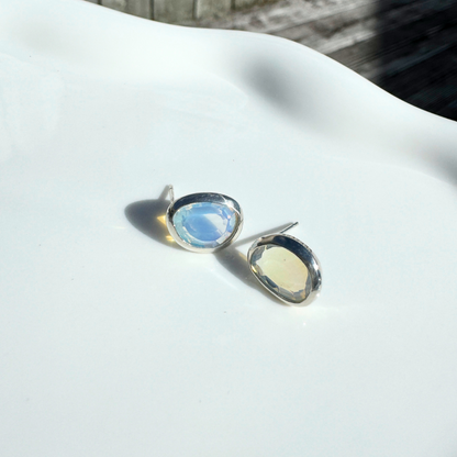 Illusion opal studs