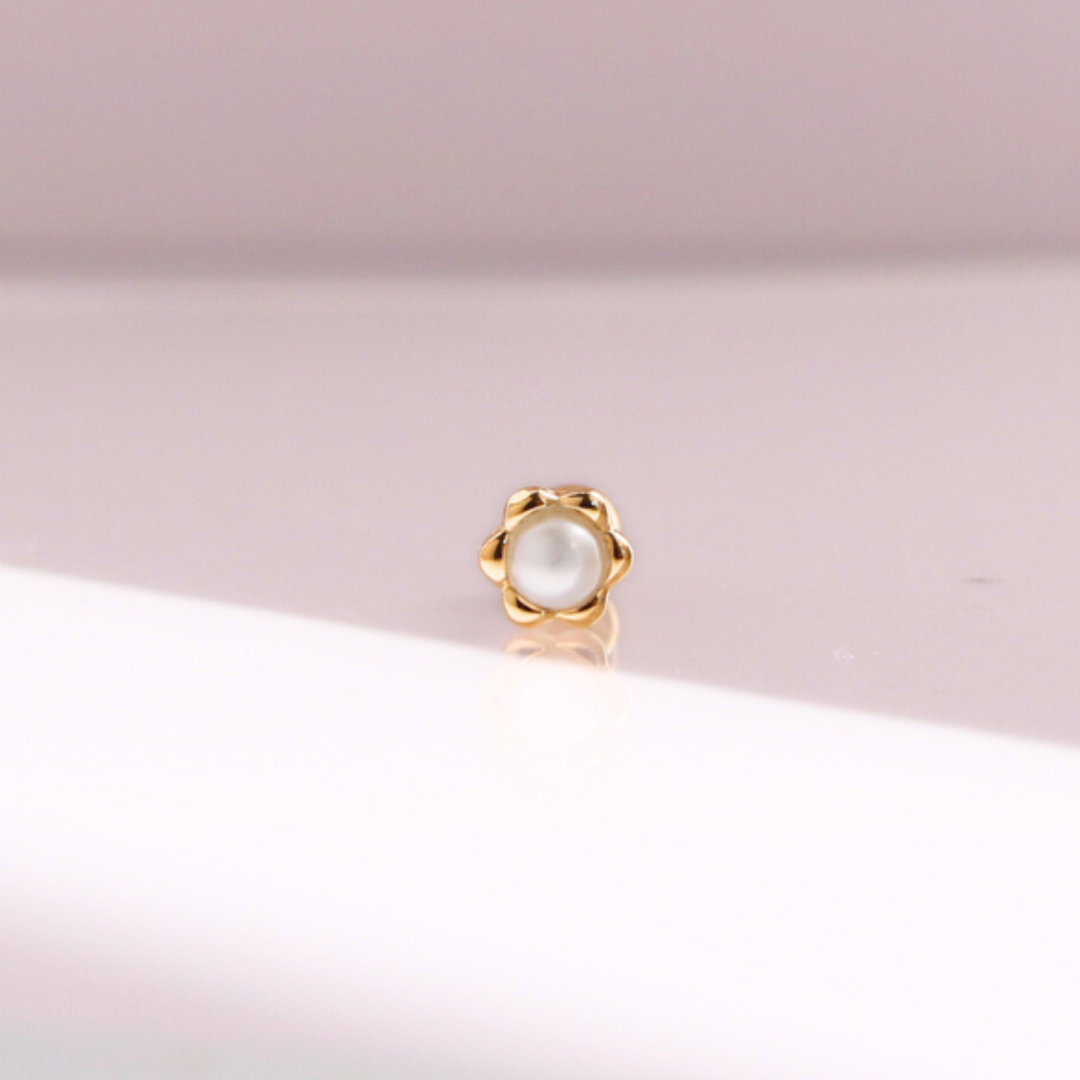 Petal pearl piercing