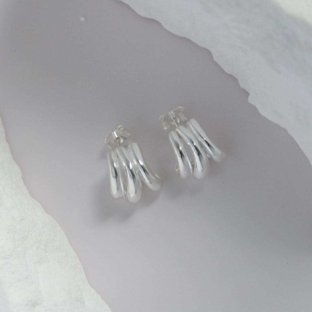 Stacked hoop earrings