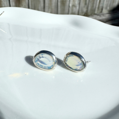 Illusion opal studs