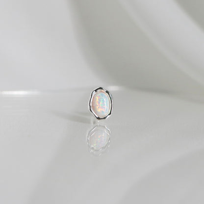 Celestial glow opal piercing