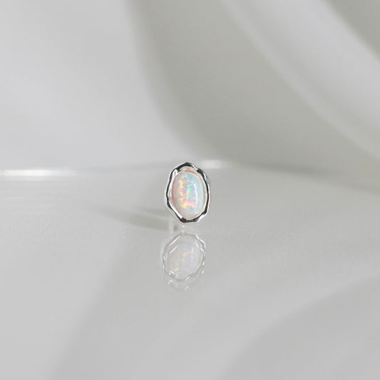 Celestial glow opal piercing