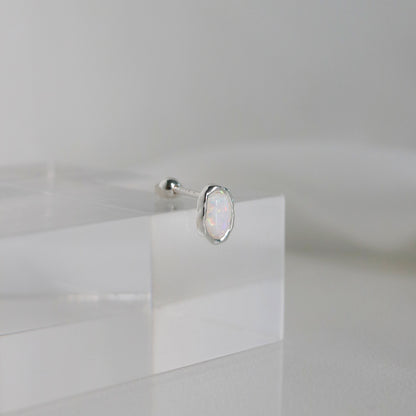 Celestial glow opal piercing