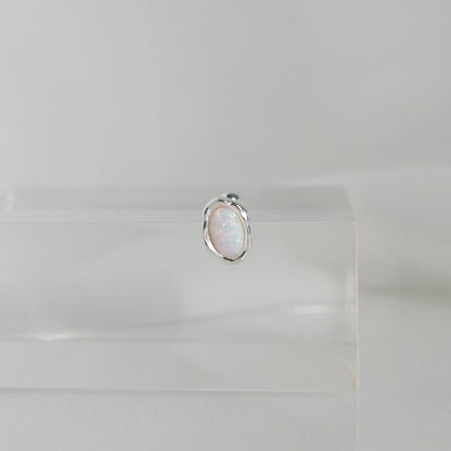 Celestial glow opal piercing