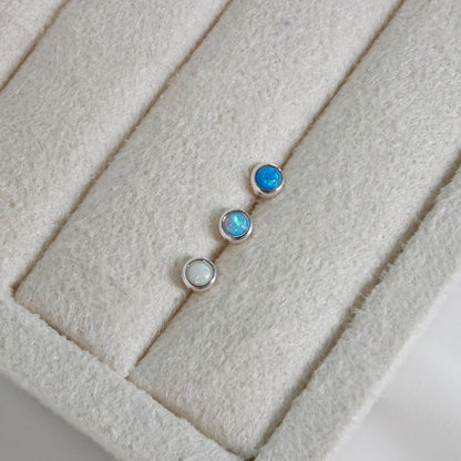 Opal bezel mini piercing